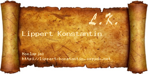 Lippert Konstantin névjegykártya